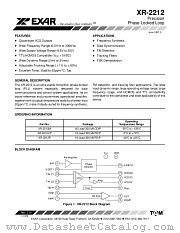 XR2212 datasheet pdf Exar