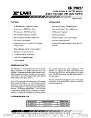 XRD9827 datasheet pdf Exar