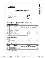 1N4001GP datasheet pdf Fairchild Semiconductor