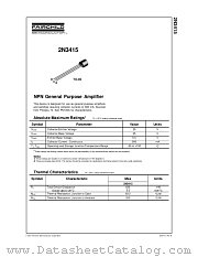 2N3415 datasheet pdf Fairchild Semiconductor