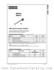 2N3417 datasheet pdf Fairchild Semiconductor