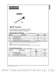 2N3663 datasheet pdf Fairchild Semiconductor