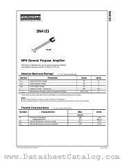2N4123 datasheet pdf Fairchild Semiconductor
