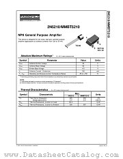 2N5210 datasheet pdf Fairchild Semiconductor
