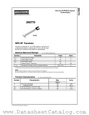 2N5770 datasheet pdf Fairchild Semiconductor