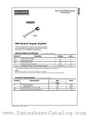 2N5961 datasheet pdf Fairchild Semiconductor