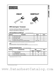 2N6427 datasheet pdf Fairchild Semiconductor