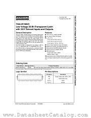 74ALVC16841 datasheet pdf Fairchild Semiconductor