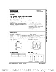 74LCX27 datasheet pdf Fairchild Semiconductor