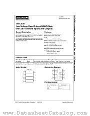 74VCX00 datasheet pdf Fairchild Semiconductor