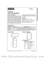 74VHC153 datasheet pdf Fairchild Semiconductor