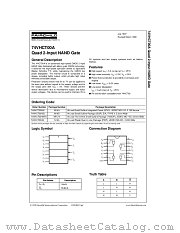 74VHCT00A datasheet pdf Fairchild Semiconductor