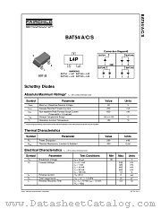BAT54C datasheet pdf Fairchild Semiconductor