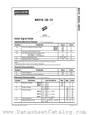 BAV20 datasheet pdf Fairchild Semiconductor