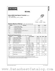 BC184L datasheet pdf Fairchild Semiconductor