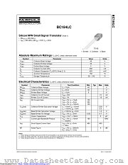 BC184LC datasheet pdf Fairchild Semiconductor