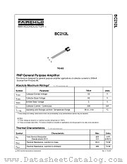 BC212L datasheet pdf Fairchild Semiconductor