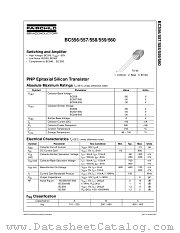 BC559 datasheet pdf Fairchild Semiconductor