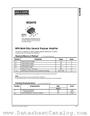 BC847S datasheet pdf Fairchild Semiconductor