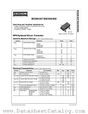 BC850 datasheet pdf Fairchild Semiconductor