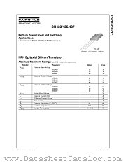 BD433 datasheet pdf Fairchild Semiconductor