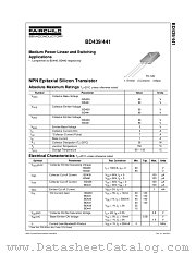 BD439 datasheet pdf Fairchild Semiconductor