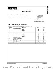BDW94A datasheet pdf Fairchild Semiconductor