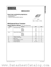 BDX33A datasheet pdf Fairchild Semiconductor