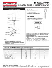 BPW37 datasheet pdf Fairchild Semiconductor