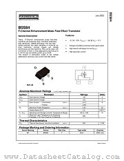 BSS84 datasheet pdf Fairchild Semiconductor