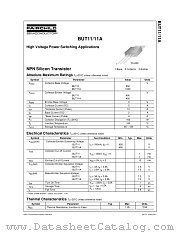 BUT11A datasheet pdf Fairchild Semiconductor
