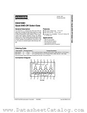 CD4019BC datasheet pdf Fairchild Semiconductor