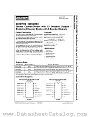 CD4022BC datasheet pdf Fairchild Semiconductor