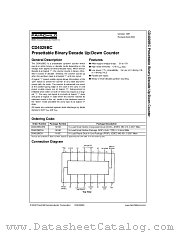 CD4029BC datasheet pdf Fairchild Semiconductor