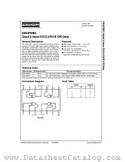 CD4070BC datasheet pdf Fairchild Semiconductor