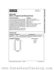 CD4511BC datasheet pdf Fairchild Semiconductor