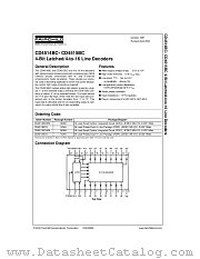 CD4514BC datasheet pdf Fairchild Semiconductor