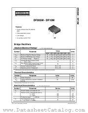 DF005M datasheet pdf Fairchild Semiconductor