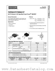 FDB6021P datasheet pdf Fairchild Semiconductor