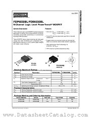 FDB6030BL datasheet pdf Fairchild Semiconductor