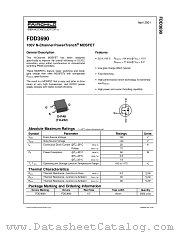 FDD3690 datasheet pdf Fairchild Semiconductor