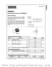 FDD5612 datasheet pdf Fairchild Semiconductor