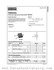 FDD6035AL datasheet pdf Fairchild Semiconductor