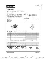 FDD6530A datasheet pdf Fairchild Semiconductor