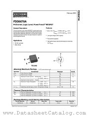 FDD6670A datasheet pdf Fairchild Semiconductor