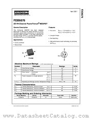 FDD6676 datasheet pdf Fairchild Semiconductor