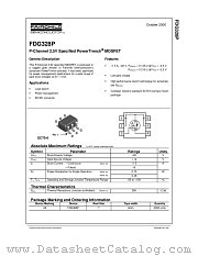 FDG328P datasheet pdf Fairchild Semiconductor