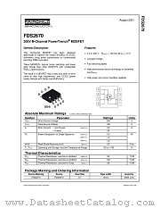 FDS2670 datasheet pdf Fairchild Semiconductor