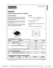 FDS3670 datasheet pdf Fairchild Semiconductor
