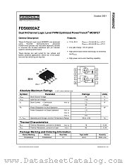 FDS6892AZ datasheet pdf Fairchild Semiconductor